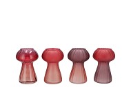 NOVA RED VASE MUSHROOM STRUCTURE TRICOLOR 11X11X18CM