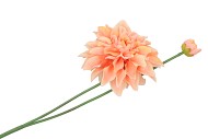 SILK DAHLIA SPIKE ORANGE 78CM