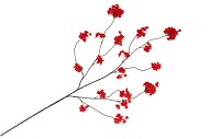 SILK CHERRY BLOSSOM FIERY RED 126CM