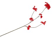 SILK CHERRY BLOSSOM FIERY RED 85CM