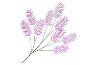 SILK PALM LEAF LILAC 150CM NM