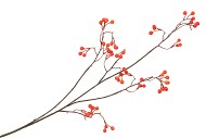 SILK BERRY BRANCHED RED 93CM