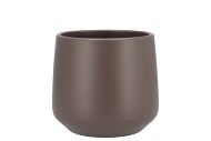 CERAMIC ORCHID POT TAUPE 12CM