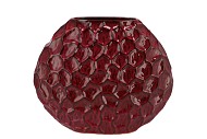 INGA JADA PURPLE OVAL VASE ACTIVE GLAZE STRUCTURE 32X12X26CM