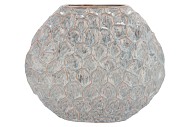 INGA JADA GREY OVAL VASE ACTIVE GLAZE STRUCTURE 41X15X33CM