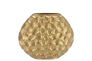 INGA JADA GOLD OVAL VASE STRUCTURE 24X10X20CM