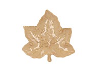 LEAF MAPLE PLATE WARM SAND 18X18X4CM