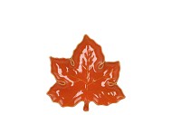 LEAF MAPLE PLATE ORANGE 11X11X3CM