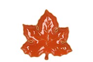 LEAF MAPLE PLATE ORANGE 18X18X4CM