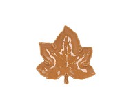 LEAF MAPLE PLATE BROWN 11X11X3CM