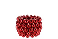 CHRISTMASBALL RED POT 17X17X12CM