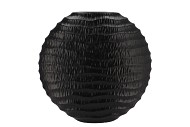 INGA JADA BLACK OVAL VASE WAVE 41X14X39CM