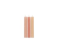 FROSTY WARM SAND MIX TAPER CANDLE 2X15CM