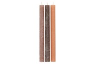 FROSTY WOODS BROWN MIX TAPER CANDLE 2X25CM