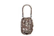 LANTERN MASA NATURAL VINE WOOD ROUND 16X22CM NM