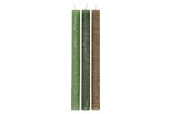 FROSTY GREEN MIX TAPER CANDLE 2X25CM