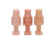 FROSTY NUTCRACKER WARM SAND MIX CANDLE 4X4X12CM