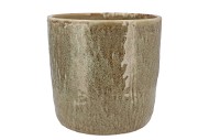 IRON STONE SAND GLAZED POT 21X19CM