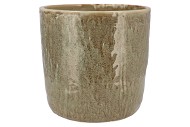 IRON STONE SAND GLAZED POT 30X28CM