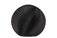 INGA LEAF BLACK VASE ROUND 33X12X31CM