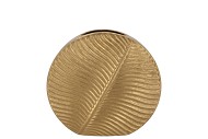 INGA LEAF GOLD VASE ROUND 25X9X23CM