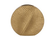 INGA LEAF GOLD VASE ROUND 33X12X31CM