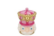 CANDY NUTCRACKER PINK/LILA JAR 12X12X15CM