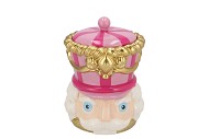 CANDY NUTCRACKER PINK/LILA JAR 14X14X20CM