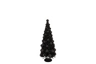 SPARKLE BLACK TREE XMAS BALL 14X32CM