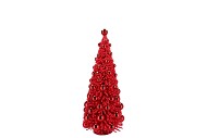 SPARKLE RED TREE XMAS BALL 18X43CM