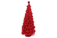 SPARKLE RED TREE XMAS BALL 25X64CM