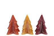 FROSTY AUTUMN SPICES MIX PINE TREE CANDLE 9X12CM ASS