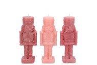 FROSTY NUTCRACKER SWEETS PINK MIX CANDLE 4X4X12CM