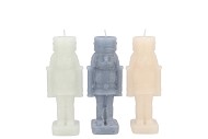 FROSTY NUTCRACKER GREY MIX CANDLE 4X4X12CM