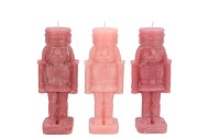 FROSTY NUTCRACKER SWEETS PINK MIX CANDLE 6X6X16CM