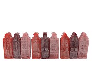 AMSTERDAM HOUSE RED MIX CANDLE 7X7X20CM