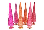 TWINKLE FUCHSIA MIX GLASS TREE SHINY ASS 9X45CM NM