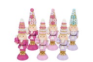 CANDY NUTCRACKER PINK/LILA SOLDIER DECORATION 10X9X20CM