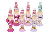 CANDY NUTCRACKER PINK/LILA SOLDIER DECORATION 10X9X31CM