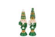 CANDY NUTCRACKER GREEN SOLDIER DECORATION 10X9X20CM