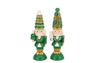 CANDY NUTCRACKER GREEN SOLDIER DECORATION 10X9X31CM