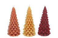 FROSTY AUTUMN SPICES MIX X-MAS TREE CANDLE 8X16CM ASS