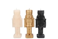 FROSTY NUTCRACKER BLACK MIX CANDLE 4X4X12CM