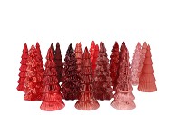 TWINKLE RED MIX GLASS TREE LIGHTS ASS 9X22CM NM