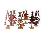 COSMO COPPER MIX XMAS TREES ON FOOT ASS 10X7X24CM