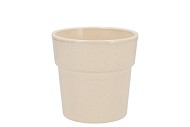 CERAMIC ORCHID POT BEIGE STONE 13CM