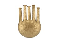 INGA JAHRA GOLD VASE OVAL TUBE 28X12X39CM NM