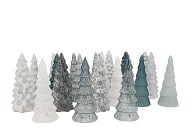 TWINKLE GREY MIX GLASS TREE LIGHTS ASS 9X22CM NM