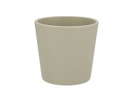 CERAMIC LIGHT KAKI POT ORCHID STRUCTURE 14CM