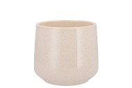 CERAMIC BEIGE STONE POT BERLIN 13CM